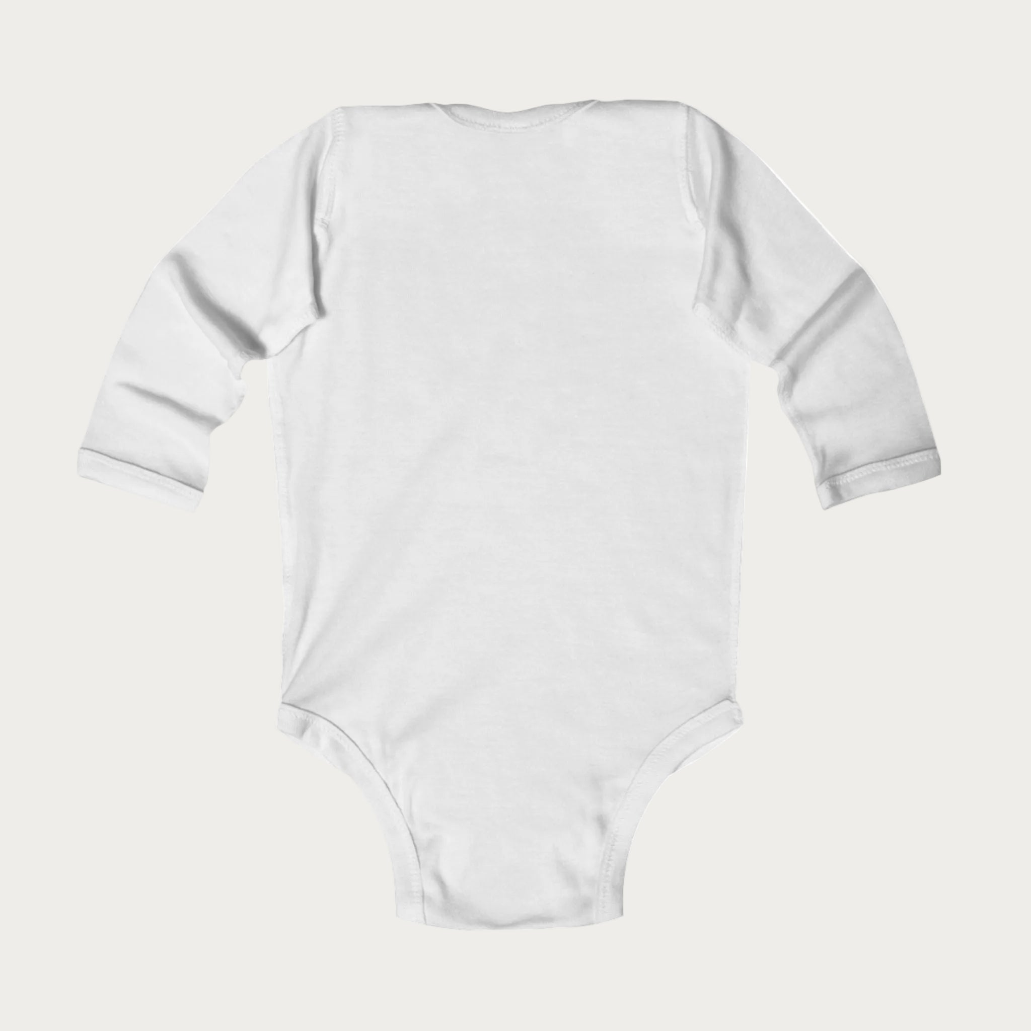 Body bebe blanc manches longues vue de dos – cadeau EVJF Petit coeur